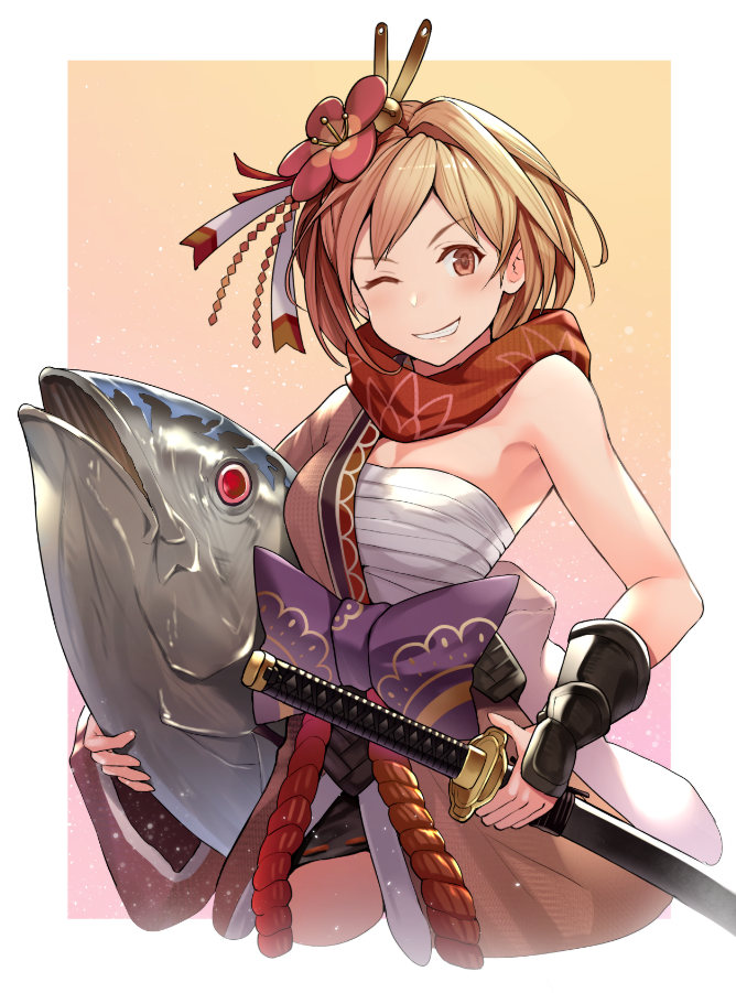 djeeta and kengo (granblue fantasy) drawn by hinami_(hinatamizu)