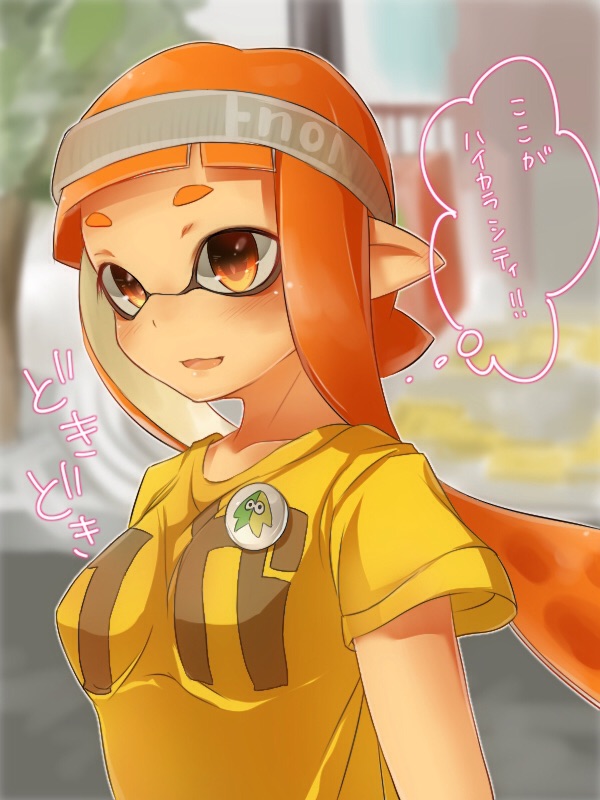 inkling player character and inkling girl (splatoon and 1 more) drawn by uzura_kazuhisa