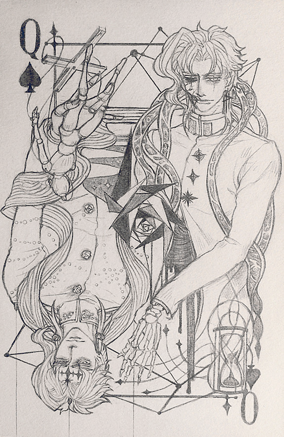 kakyoin noriaki and hierophant green (jojo no kimyou na bouken and 1 more) drawn by 70491014_(argon-1014-)