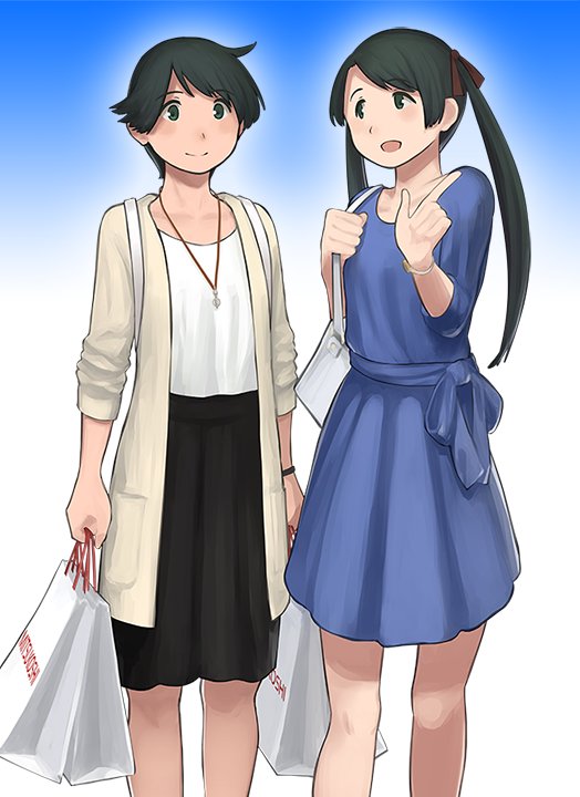 mogami and mikuma (kantai collection) drawn by shibafu_(glock23)