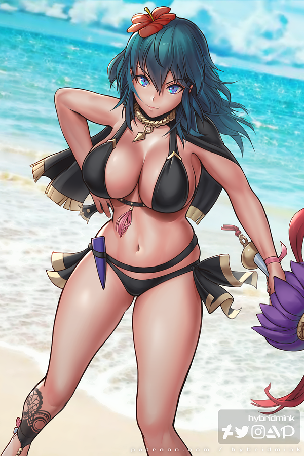 female byleth (fire emblem and 2 more) drawn by hybridmink