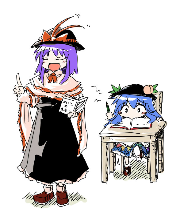 hinanawi tenshi and nagae iku (touhou) drawn by harunatsu_akito
