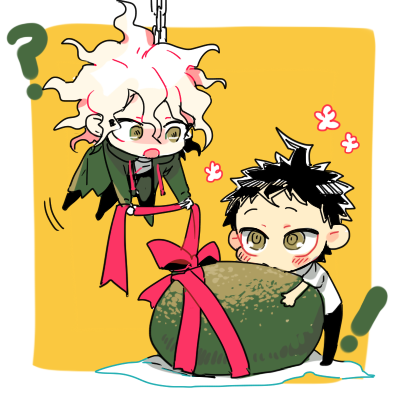 komaeda nagito and hinata hajime (danganronpa and 1 more) drawn by uurin