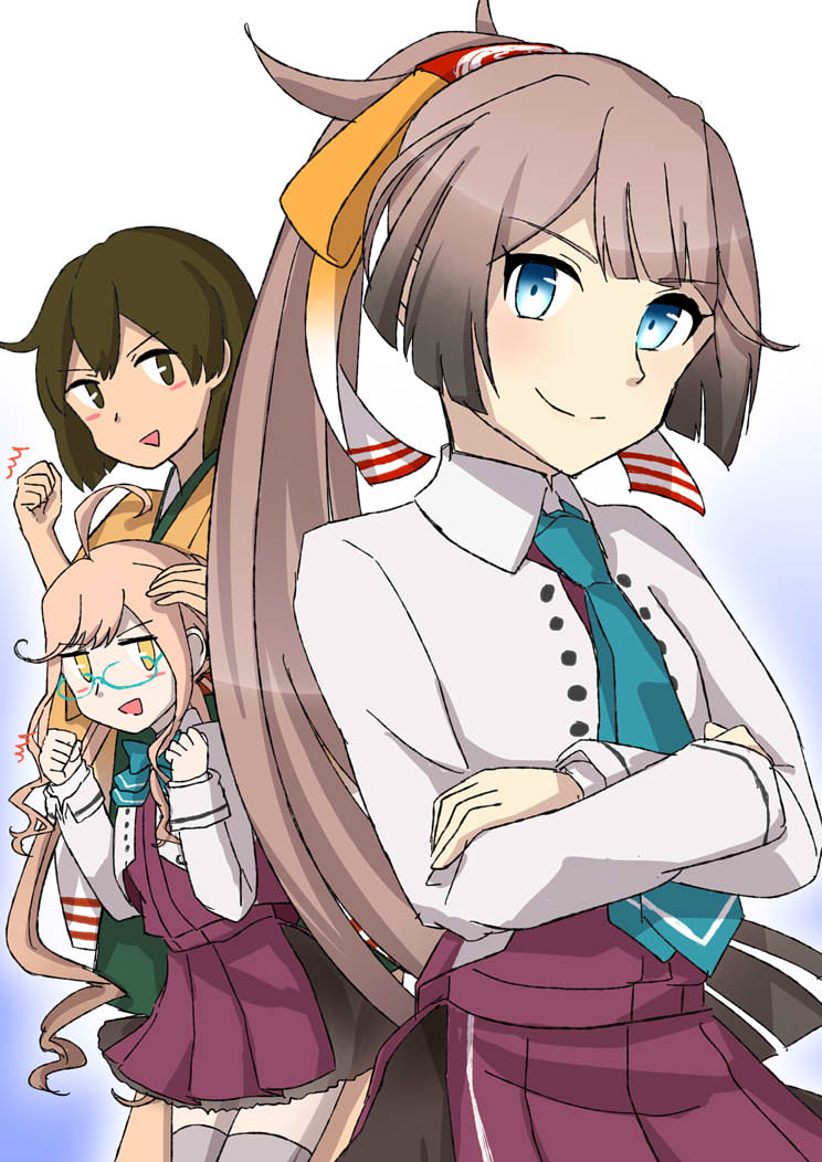 hiryuu, makigumo, kazagumo, kazagumo kai ni, and makigumo kai ni (kantai collection) drawn by iwana