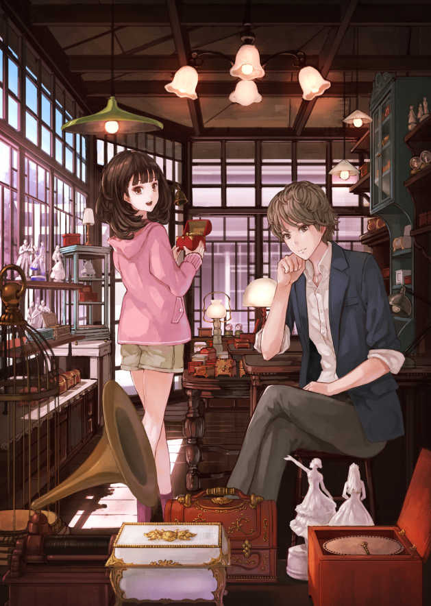 sakashita mana and itou hide (dazaifu orgel-dou) drawn by kaoming