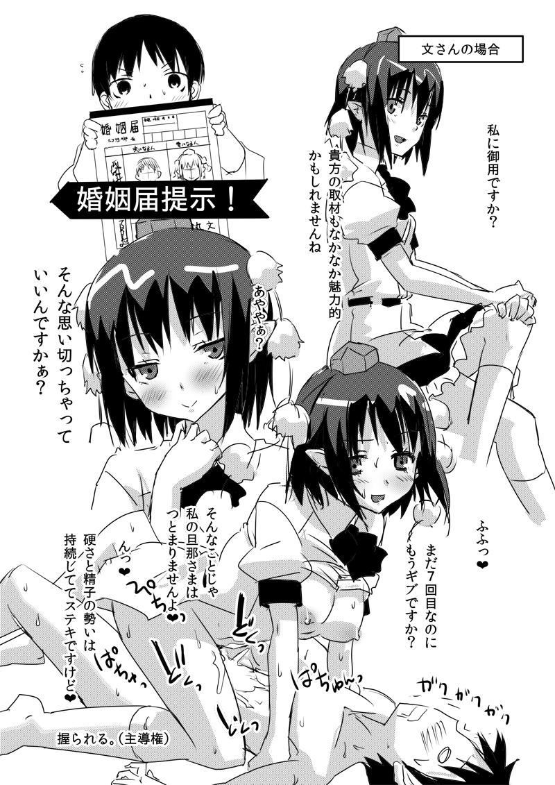 shameimaru aya (touhou) drawn by cl_(h-sys.)