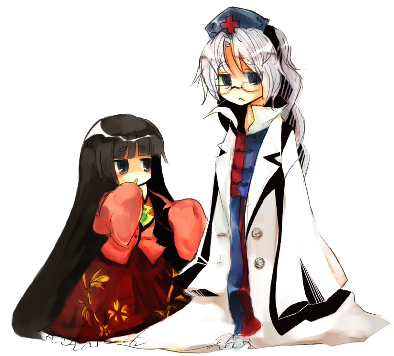 houraisan kaguya and yagokoro eirin (touhou) drawn by k_no_hito