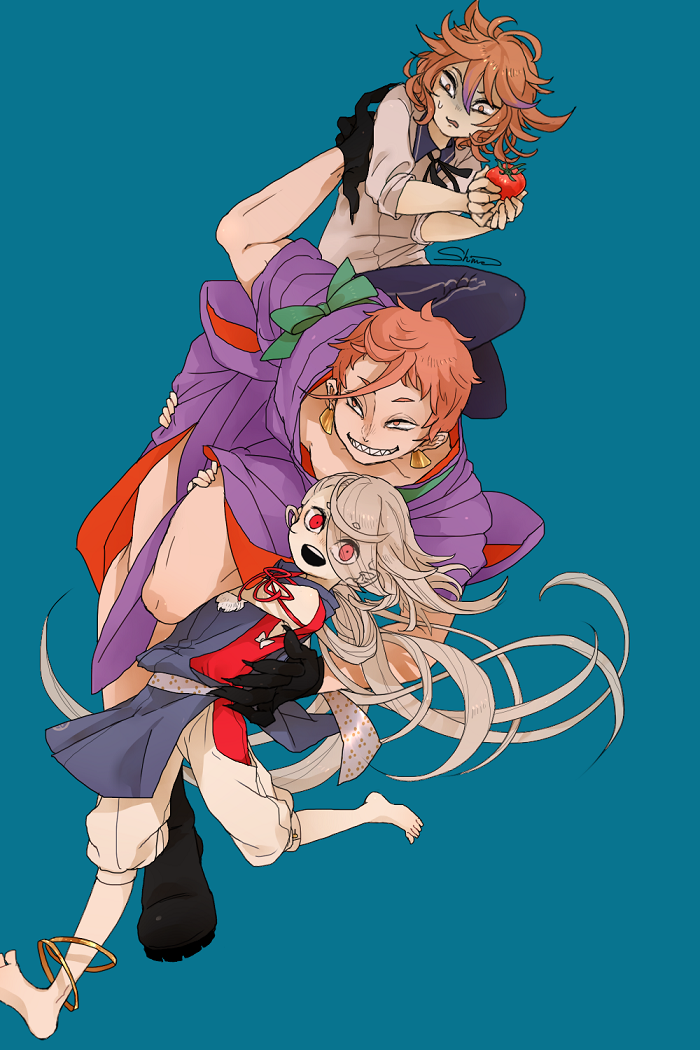ima-no-tsurugi, iwatooshi, and gotou toushirou (touken ranbu) drawn by shimauma_hikuuma