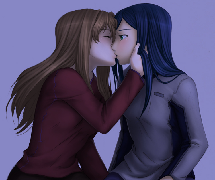 kuga natsuki and fujino shizuru (my-hime) drawn by jango-joe