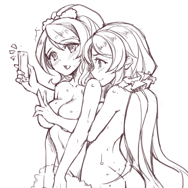 tojo nozomi and ayase eli (love live! and 1 more) drawn by fiodo