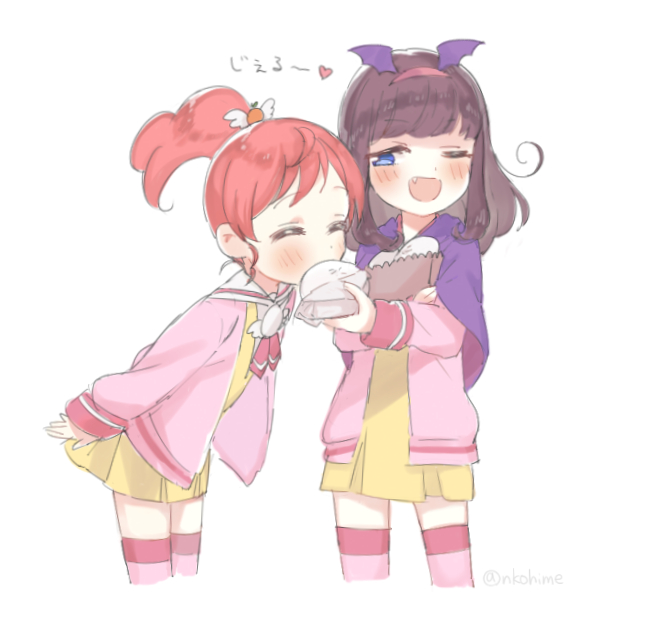 kurosu aroma and shiratama mikan (pretty series and 1 more) drawn by nkohime