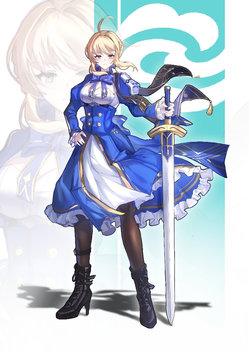 artoria pendragon and saber (fate and 4 more) drawn by gugu's_cloud_dust