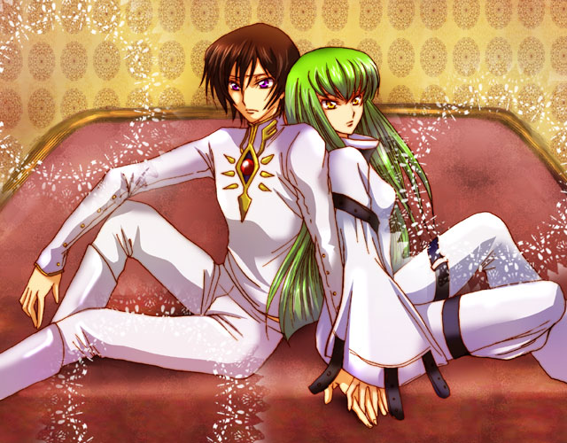 c.c. and lelouch vi britannia (code geass) drawn by koromo_(kinu)