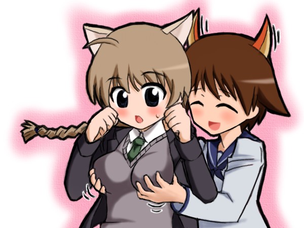 miyafuji yoshika and lynette bishop (world witches series and 1 more) drawn by nibatsume