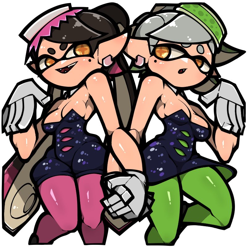 callie and marie (splatoon and 1 more) drawn by name_omoitukan2