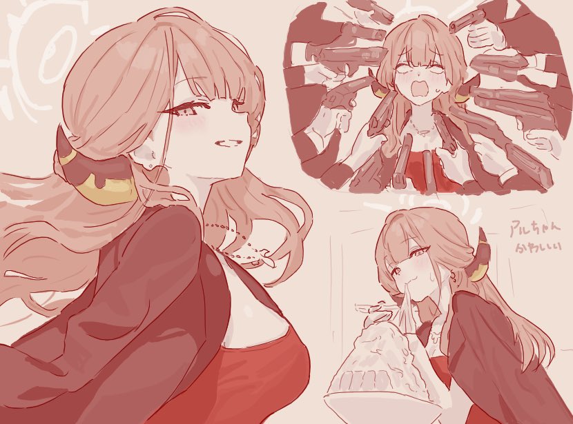 aru (blue archive and 1 more) drawn by fight_yoghurt