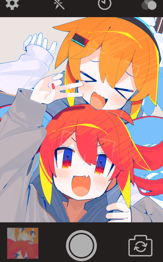 kasane teto and adachi rei (utau and 1 more) drawn by aoi_tsuyu