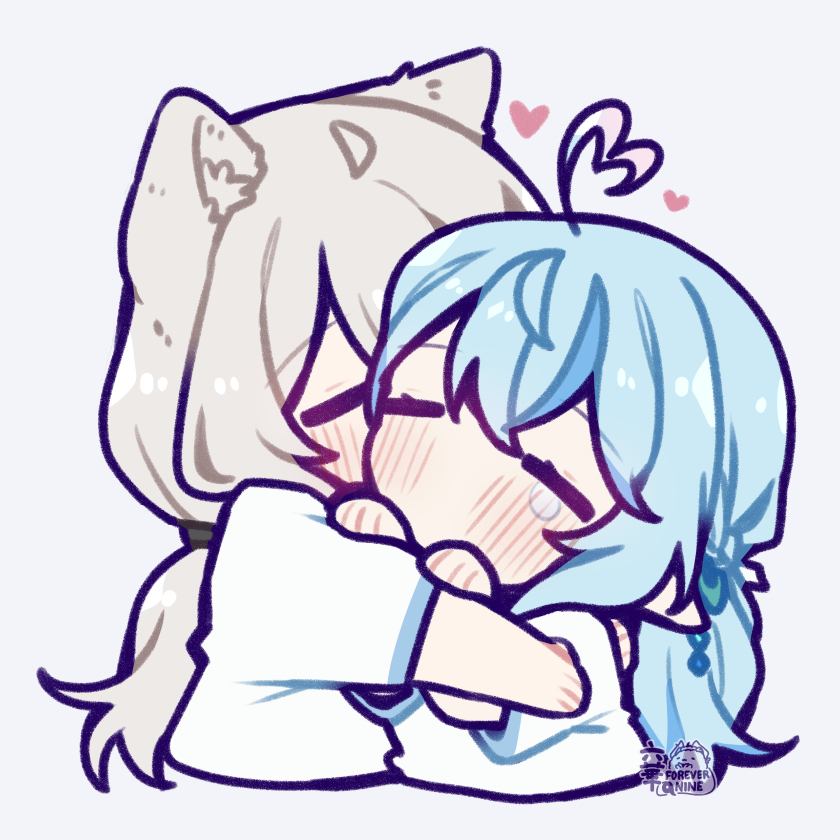 yukihana lamy and shishiro botan (hololive) drawn by forever9nine