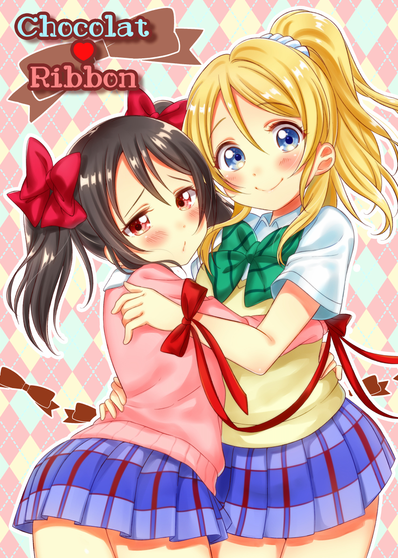 yazawa nico and ayase eli (love live! and 1 more) drawn by bico_(bicoris)
