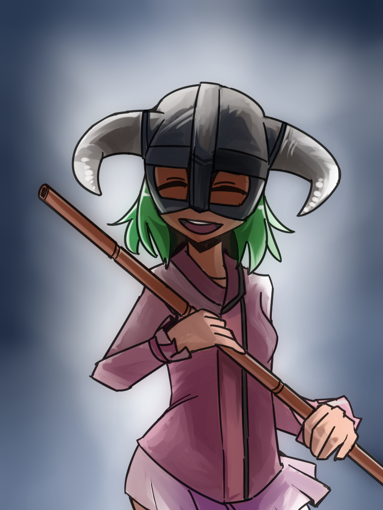 kasodani kyouko and dovahkiin (touhou and 2 more) drawn by zassou_maruko