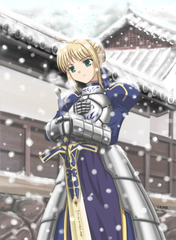 artoria pendragon and saber (fate and 1 more) drawn by saver_(artbysaver)
