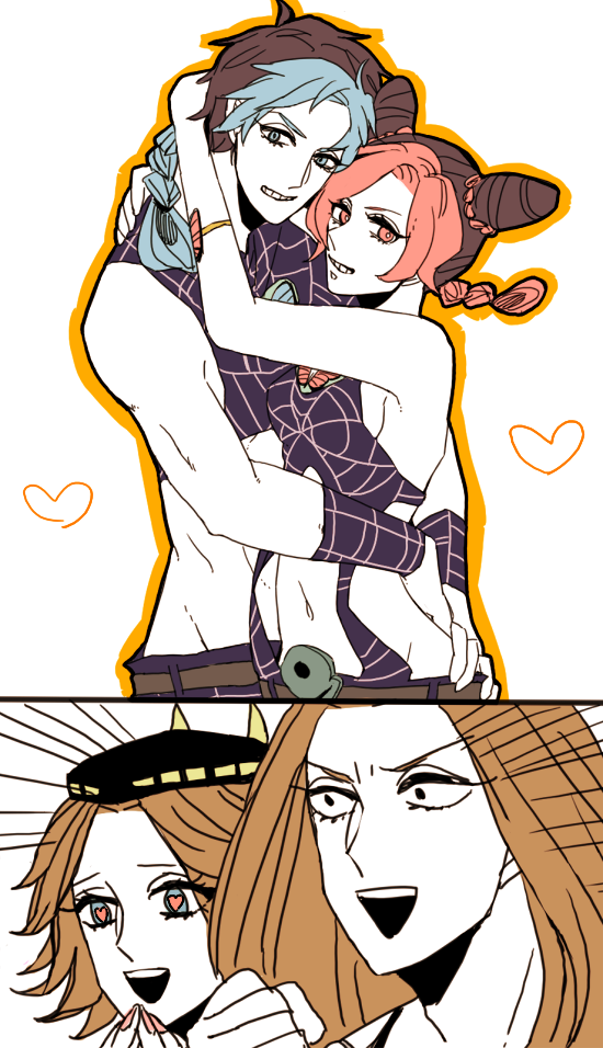 kujo jolyne and narciso anasui (jojo no kimyou na bouken and 1 more) drawn by tauhu