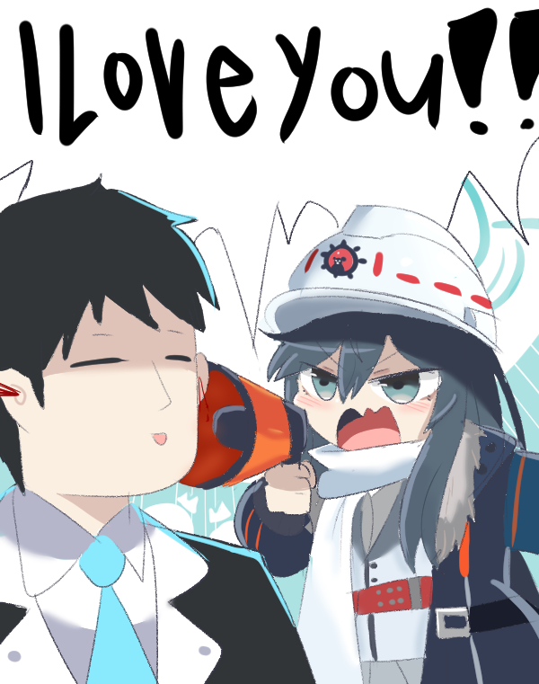 sensei and minori (blue archive) drawn by omo_(saindoc)