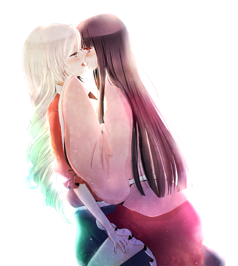 houraisan kaguya and yagokoro eirin (touhou) drawn by sui_(camellia)