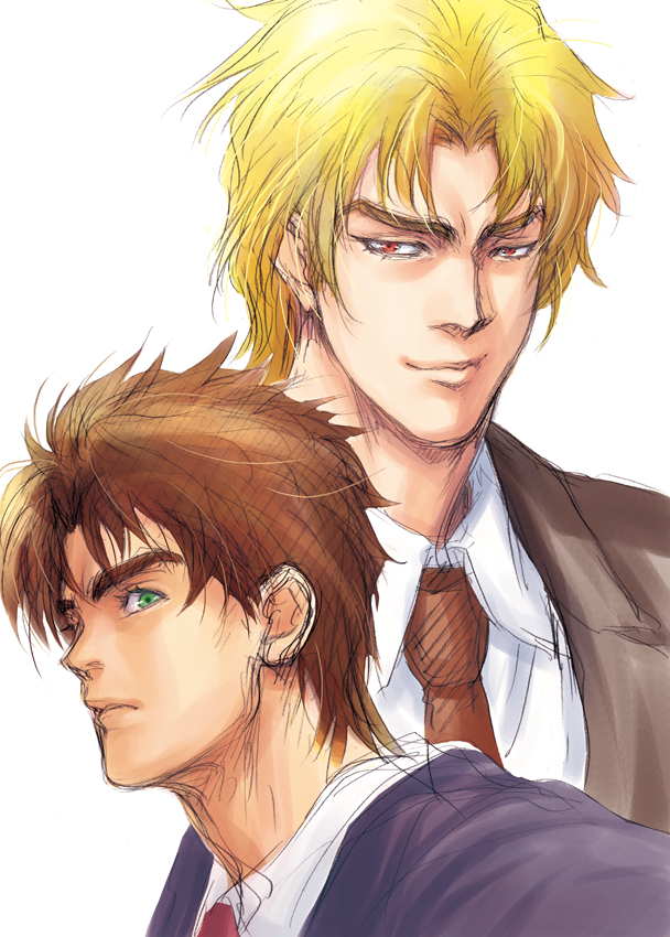 dio brando and jonathan joestar (jojo no kimyou na bouken and 1 more) drawn by kurenai_karasu