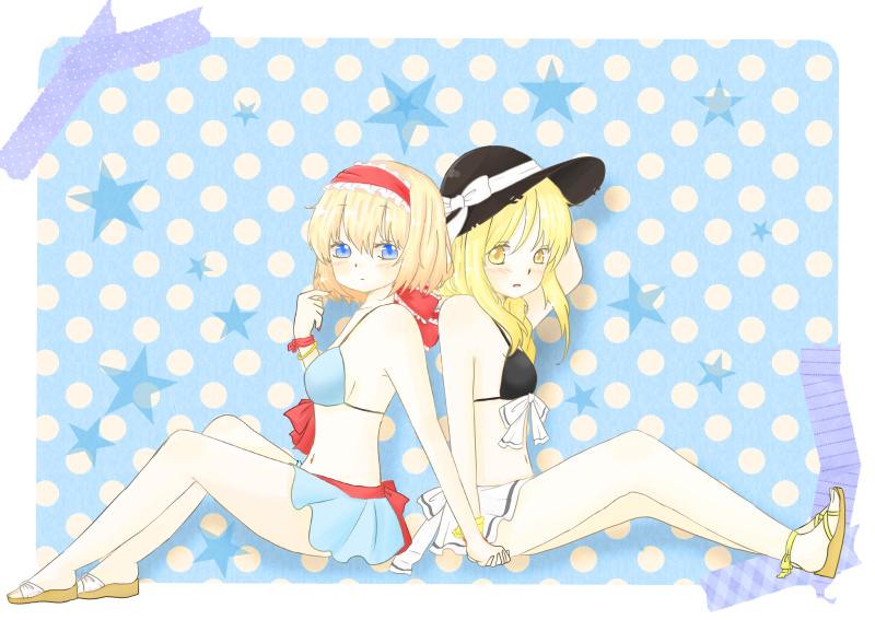 kirisame marisa and alice margatroid (touhou) drawn by mei_(mei19132)