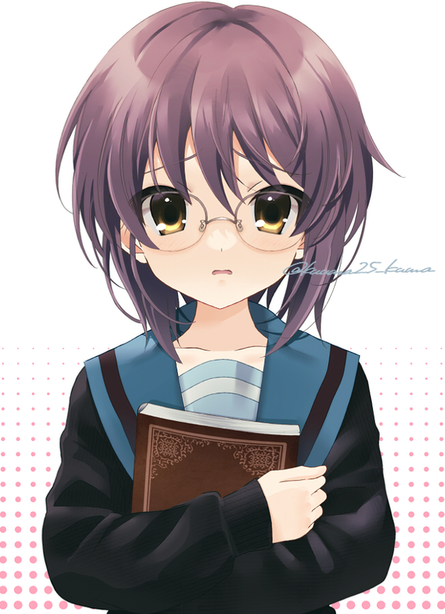 nagato yuki (suzumiya haruhi no yuuutsu and 1 more) drawn by kuuma25_kuma