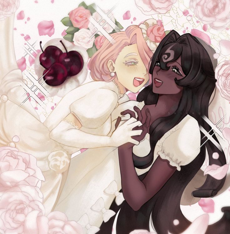 black forest cookie and wedding cake cookie (cookie run and 1 more) drawn by 10shinku11
