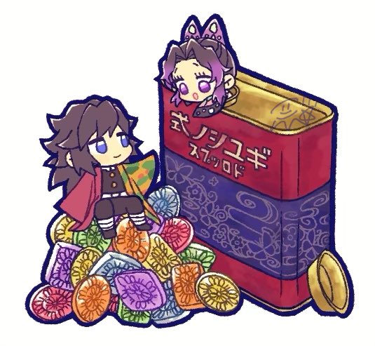 kochou shinobu and tomioka giyuu (kimetsu no yaiba) drawn by confettocandy