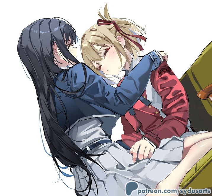 nishikigi chisato and inoue takina (lycoris recoil) drawn by sydus