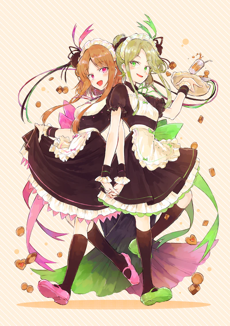 nishida satono and teireida mai (touhou) drawn by hisona_(suaritesumi)
