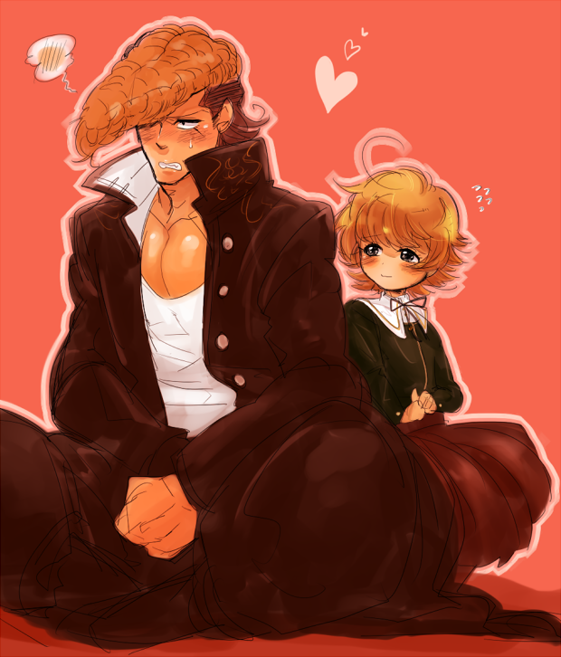 fujisaki chihiro and owada mondo (danganronpa and 1 more) drawn by denchuu_(aniki29)