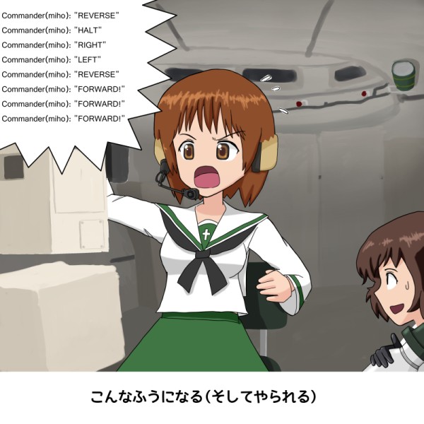 nishizumi miho and akiyama yukari (girls und panzer and 2 more) drawn by positronika