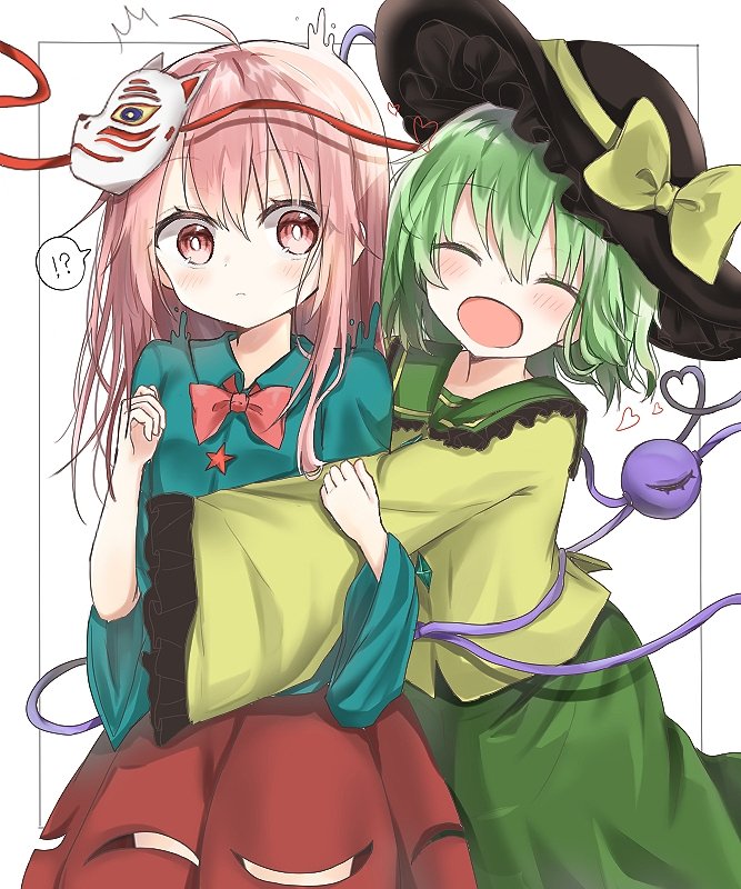 komeiji koishi and hata no kokoro (touhou) drawn by shinonome_(ichigotsuki)