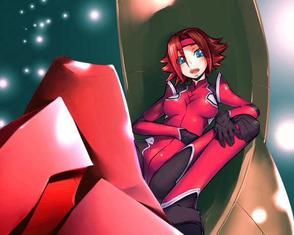 kouzuki kallen, guren, and guren mk-ii (code geass) drawn by yukari_(konekonekozou)