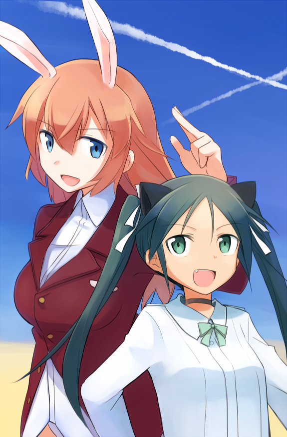 charlotte e. yeager and francesca lucchini (world witches series and 1 more) drawn by kinosaki_(green_patio)