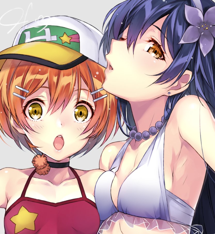 sonoda umi and hoshizora rin (love live! and 1 more) drawn by hario_4