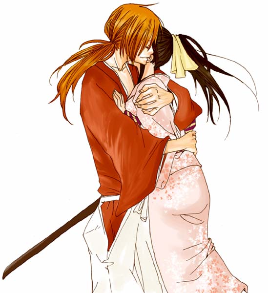 himura kenshin and kamiya kaoru (rurouni kenshin) drawn by reico