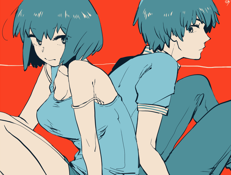 nishio rina and nishio akira (soukyuu no fafner) drawn by yukataro