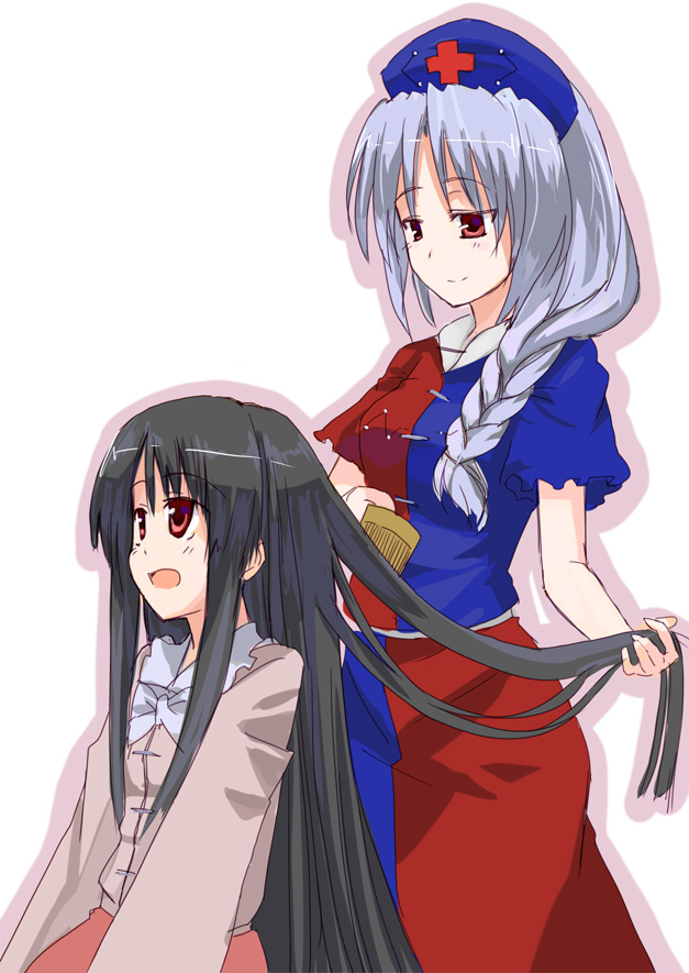 houraisan kaguya and yagokoro eirin (touhou) drawn by gotyou