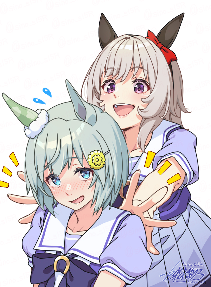 curren chan and seiun sky (umamusume) drawn by masaki_shino