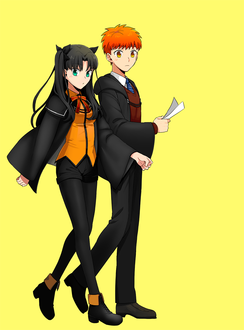 fujimaru ritsuka, tohsaka rin, and emiya shirou (fate and 2 more) drawn by sukinakoto