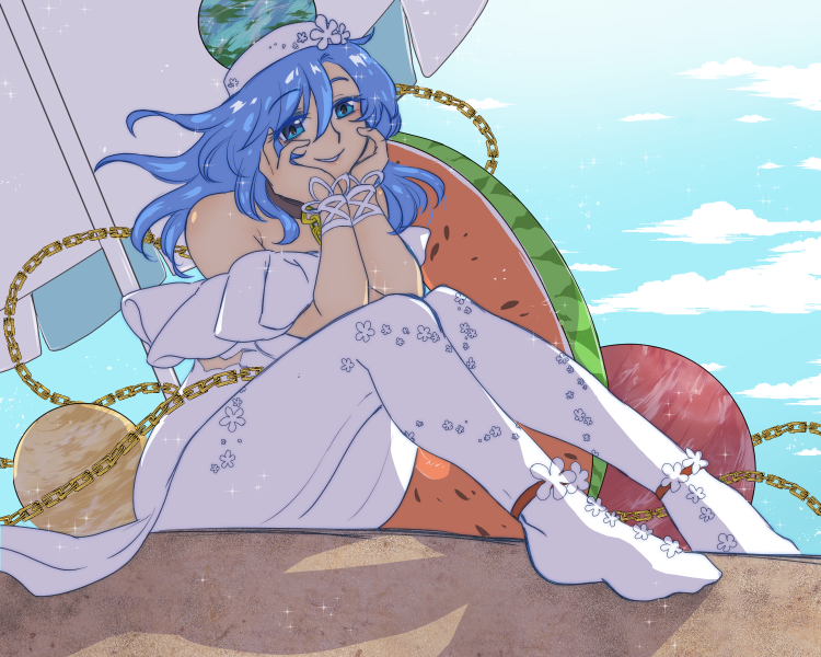 hecatia lapislazuli (touhou and 1 more) drawn by nunnun_(shunka_shuutou)