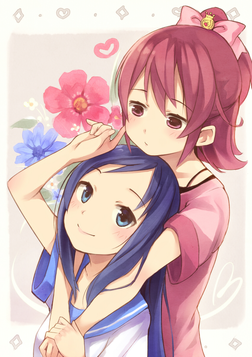 hishikawa rikka and aida mana (precure and 1 more) drawn by kyuri