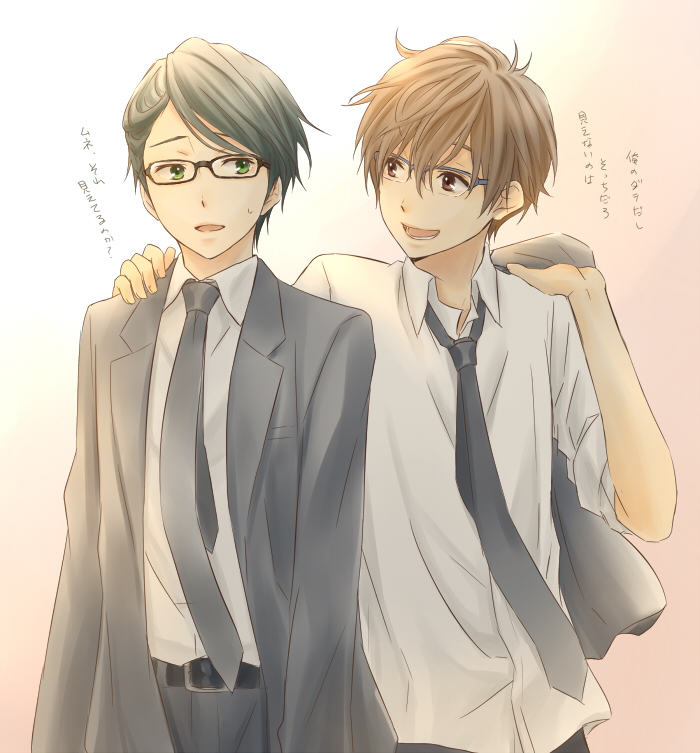 tanabe jirou and kugayama muneyoshi (hyouka) drawn by rito453