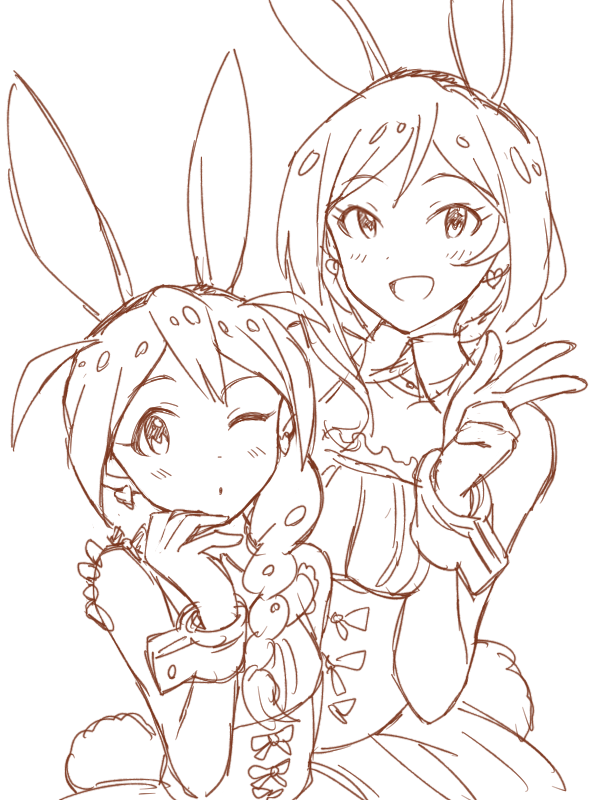 baba konomi and momose rio (idolmaster and 1 more) drawn by dani-ikapi